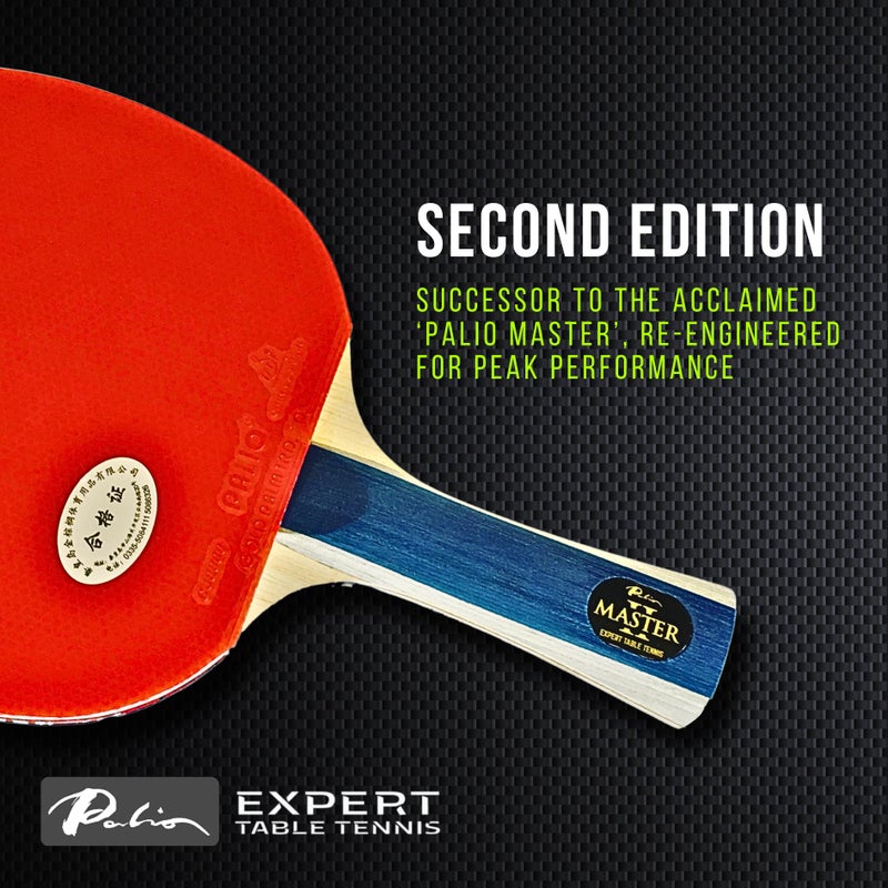 Expert Table Tennis Palio Master 2.0 Table Tennis Racket & Case | ITTF-Approved Intermediate Ping Pong Paddle | Allround Spin, Speed and Control - Image 5